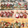 Wholesale Korean Style Christmas Stocking Decorative Gift Bag Polyester Cartoon Design Holiday Home Decor Accessory