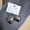 Wholesale Silver Heart Shaped Earrings for Women Elegant Fashion Jewelry Gift