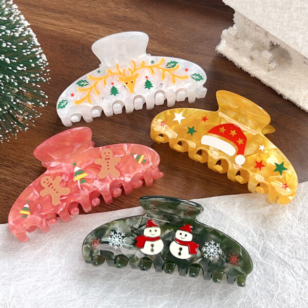 oly-c99c9b7354a5aa041577053a38e74a70 Wholesale Acrylic Gingerbread Man Hair Clip for Women Everyday Styling Hair Accessory Boutique Resale