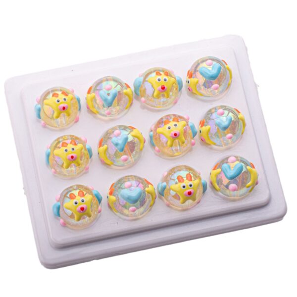Wholesale Hand Painted Acrylic Loose Beads Colorful Mixed DIY Jewelry Making Supplies Gift