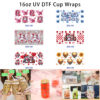 oly-c9bdc23f4b2bc67857c4cf950834eb45 Wholesale 5pcs Cute Cartoon Unicorn Penguin Butterfly Sunflower Heart Floral Mixed Print 16oz Cup UV DTF Wraps