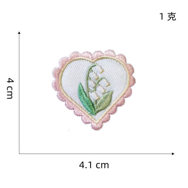 oly-c9c3687f28210f3562bc8920145c2c66 Wholesale Stylish Flower Love DIY Patch - Polyester Thread Self-Adhesive Embroidery Patch for Bags, Clothing, and Headwear