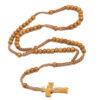 oly-c9c81d8e7dd8533299dc964e485967d6 Wholesale Handcrafted Wooden Bead Cross Necklace Geometric Design Fashion Accessory for Gift and Resale