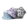 Wholesale Chic Floral Print Reversible Fisherman Hat Black Sun Hat