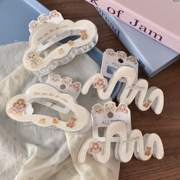 oly-c9ce9851f322d57f64a9657858d0b17b Wholesale Acrylic Cute Dog Claw Clip Hair Accessory for Girls Boutique Resale