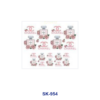 Wholesale 8pcs Retro Floral Rainbow Zebra Stripe Heart Bow Vehicle Beverage Vessel Perfume Gem Texture Decor Mini Cup Keychain Sticker OLY Exclusive