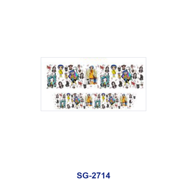 Wholesale 8pcs Mixed Variety Figure Floral Print 3oz Cup Stickers Wrap OLY Exclusive