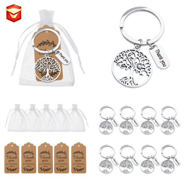 Wholesale Zinc Alloy Tree of Life Keychain Pendant Decorative Gift for Mother's Day Car Key Accessory Boutique Resale