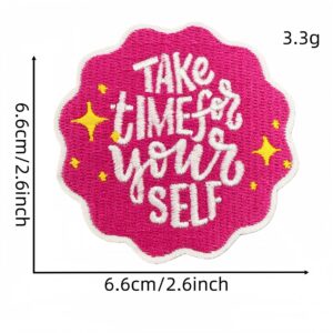 Pink english cloth sticker 8#