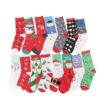oly-c9f014bd1cea9e0a8ddaaabd20adb048 Wholesale Christmas 30 Styles Mid Calf Cotton Socks Trendy Party Gift Accessory