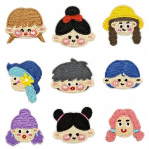 Cartoon character cloth stickers 9 pack