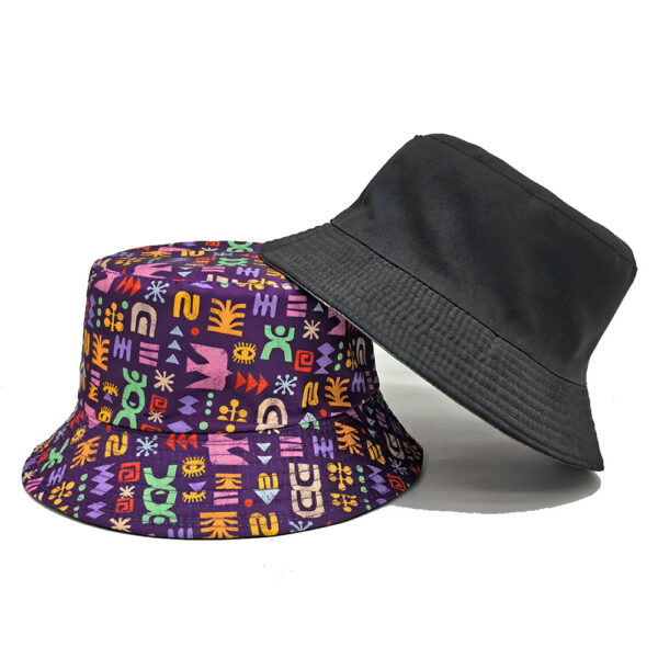 Wholesale Digital Print Bucket Hat Geometry Pattern Trendy Unisex Sun Hat