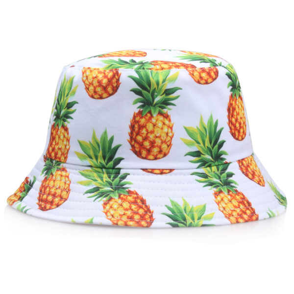 oly-ca06e68823c51a8955218043ca2c3b4b Wholesale Acrylic Fiber Double-Sided Pineapple Print Fisherman Hat Trendy Summer Sun Hat for Women, Resale