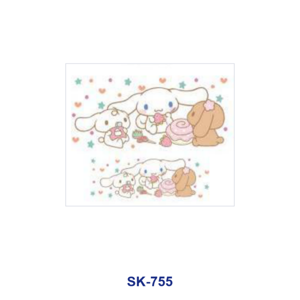 Wholesale 8pcs Cute Hand Drawn Animal Character Floral Heart Decor Mini Cup Keychain Sticker OLY Exclusive