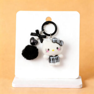 Plaid hello kitty - black