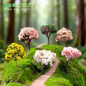 Wholesale Pastoral Miniature Moss Tree Decorative Accent for Resale or Gift Boutique