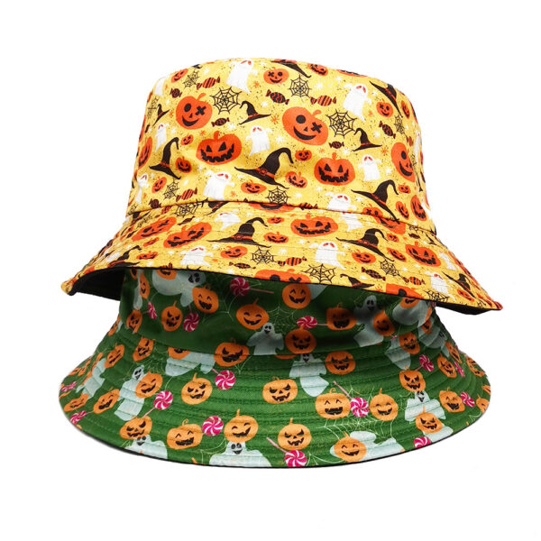 Wholesale Fashion Cartoon Pumpkin Double Sided Fisherman Hat Sun Protection for Men