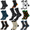 Wholesale Trendy Street Pattern Mid-Calf Cotton Socks Casual Unisex Everyday Wear