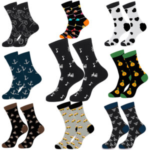 Wholesale Trendy Street Pattern Mid-Calf Cotton Socks Casual Unisex Everyday Wear