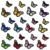Wholesale 24 Pack Colorful Butterfly Iron On Patches Embroidered Decorative Appliques for Craft and Resale
