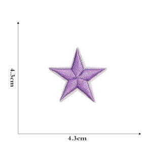 Purple five-pointed star Small size cloth stickers