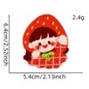 Wholesale Polyester Embroidery Patch Strawberry Love Design Fashion Accessory for Luggage Decoration