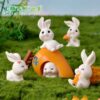 Wholesale Rabbit Paradise Resin Garden Ornament Cute Animal Home Decor for Resale
