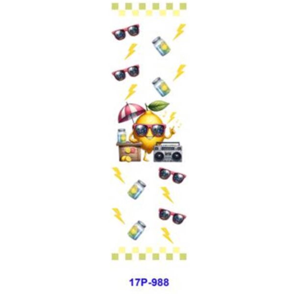 Wholesale 2/8/16pcs UV DTF Stickers Summer Cute Cartoon Lemon Fruit Patterns Pen and Bookmark Stickers