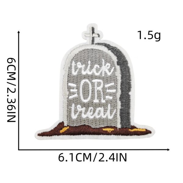 oly-cb1837eb262fa5eb7c6231981786a681 Wholesale Polyester Halloween Cloth Stickers Ghost Bat Pumpkin Patches for Party Decor