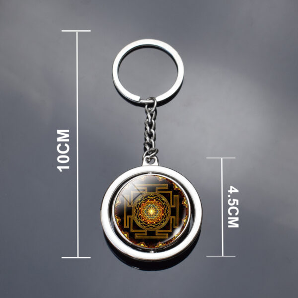 oly-cb34a1a13c017a68603fd3974c5241cb Wholesale Luminous Mandala OM Keychain Stress Relief Rotating Metal Pendant Yoga Gift Boutique Resale