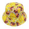 Wholesale Little Yellow Duck Print Bucket Hat Reversible Sun Protection Hat for Outdoor