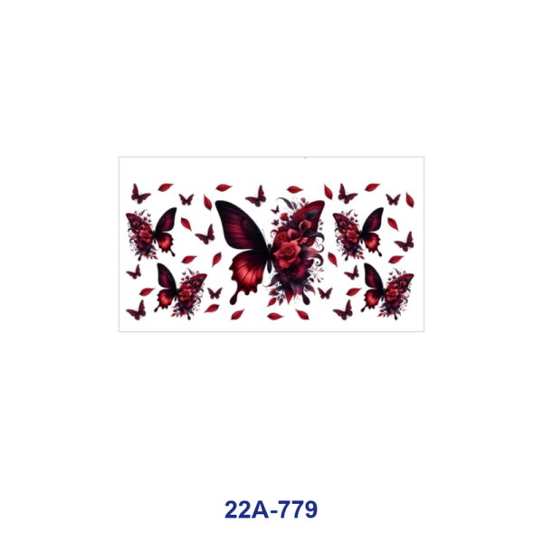 oly-cb44fa3ebc2622ad0ca311cc6ca54cd9 Wholesale 5pcs Deep Toned Watercolor Butterfly Sunflower Red Rose Dahlia Lilac Daisy Mixed Floral Decor Prints 16oz Cup UV DTF Wraps