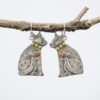 oly-cb45956b07a26f48f5afc3014c7a3070 Wholesale Antique Silver Cat Earrings Cute Pet Shape Fashion Accessory Gift