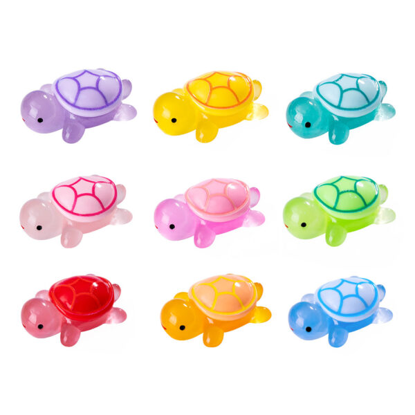 Wholesale Cartoon Luminous Turtle Resin Figurines DIY Decorative Accent for Craft Projects