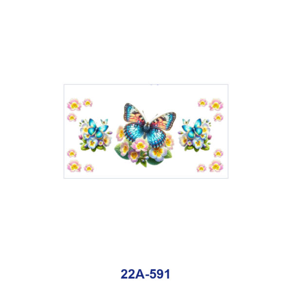 oly-cba2ac20a48f7f153e1fbdd57c920438 Wholesale 5pcs Bright Luminous Hand Illustrated Butterfly Pastel Garden Floral Sprig Design Decor Prints 16oz Cup UV DTF Wraps