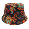 Wholesale Reversible Paisley Pattern Bucket Hat Unisex Sun Protection Fashion Accessory for Outdoor Everyday Use
