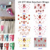 Wholesale 2/4/8pcs Colorful Cute Girl Mini Keychain Sticker