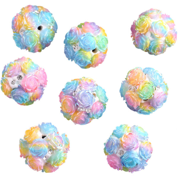 Wholesale Acrylic Gradient Loose Beads for DIY Jewelry Phone Chain Accessories