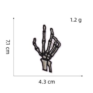 Punk Skull Cloth Sticker 4#