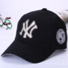 oly-cc11f3a9682f20d949b145aa63719d10 Wholesale Trendy Baseball Cap with Letter Embroidery Black Cotton Blend Summer Hat