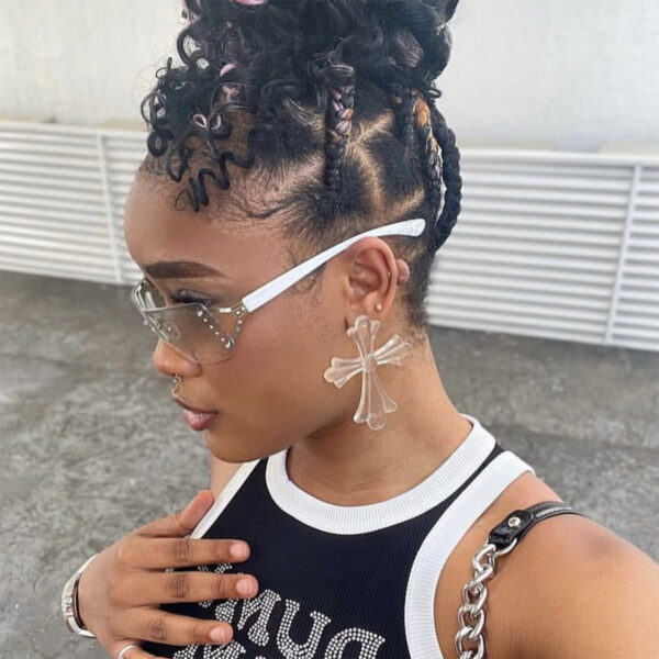 Wholesale Rhinestone Y2K Square Frameless Sunglasses UV400 Everyday Casual
