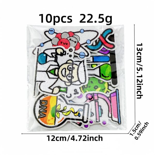 oly-cc2d005ad54b11c21612d577b66802fd Wholesale Cartoon Chemical Experiment Embroidered Patch Decorative Patch for Everyday Use