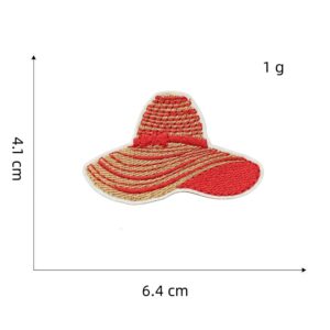 Red series cloth stickers 6#