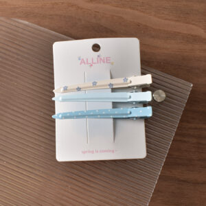 12 # Blue flat long duckbill clip-3pcs