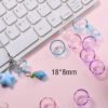 oly-cc48f7420eaea6766fe998f1ae8f30fc Wholesale Dreamy Spring Jellyfish Light Luxury Acrylic Beaded DIY Car Keychain Bag Charm