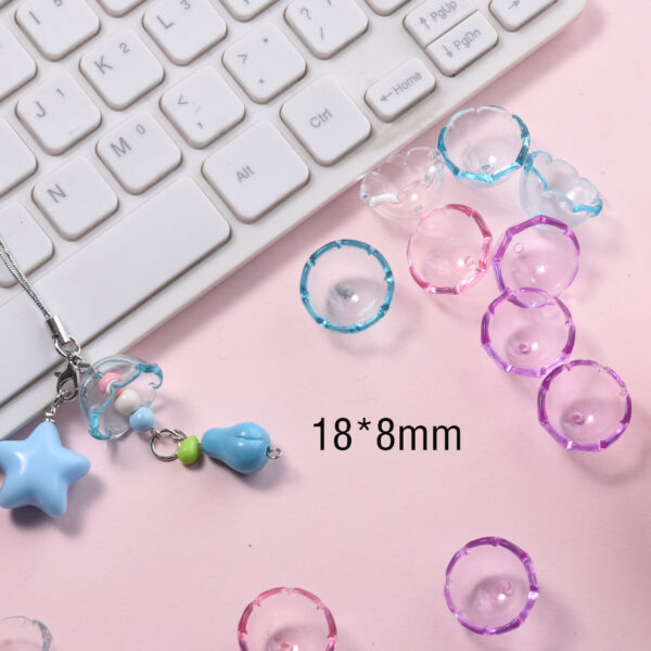 oly-cc48f7420eaea6766fe998f1ae8f30fc Wholesale Dreamy Spring Jellyfish Light Luxury Acrylic Beaded DIY Car Keychain Bag Charm