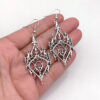 Wholesale Gothic Hollow Castle Earrings Zinc Alloy with Silver Finish Fashion Accessory for Everyday Wear