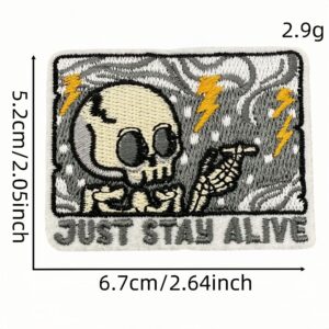 Cartoon skull cloth sticker 13 #