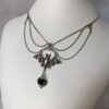 Wholesale Vintage Multi Layer Bat Pendant Clavicle Chain Necklace Black Alloy Jewelry Halloween Gift