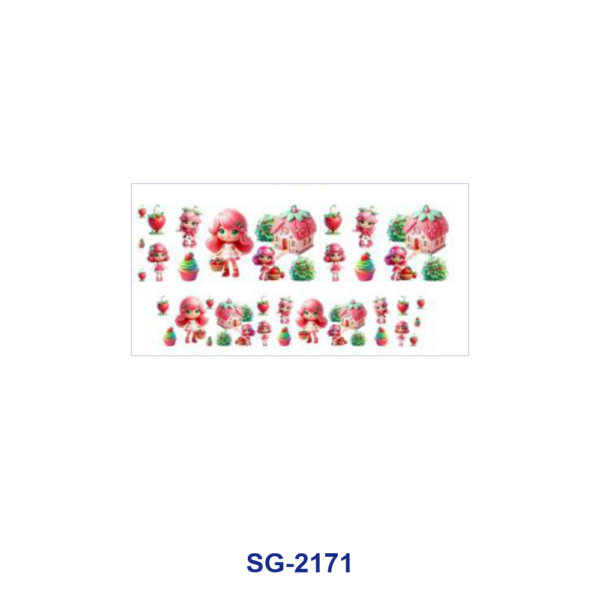 oly-cc7c7f687bdcff2ca21e07e7a06be854 Wholesale 8pcs Mixed Music Note Strawberry Cartoon Girl Print 3oz Cup Stickers Wrap